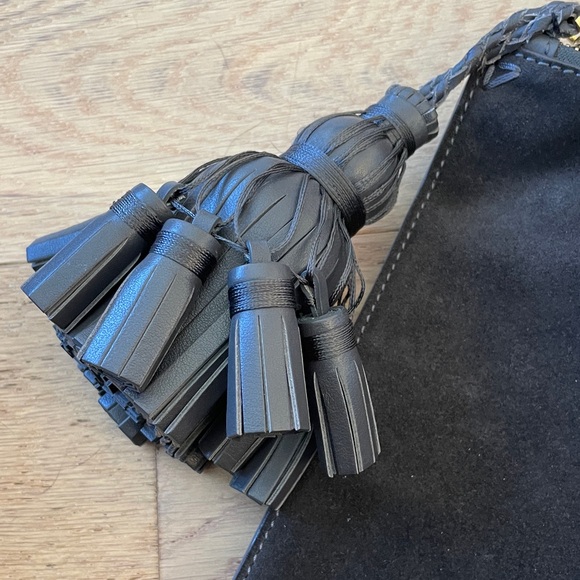 Anya Hindmarch Black Clutch with Colorful Embroidery - Picture 3 of 10